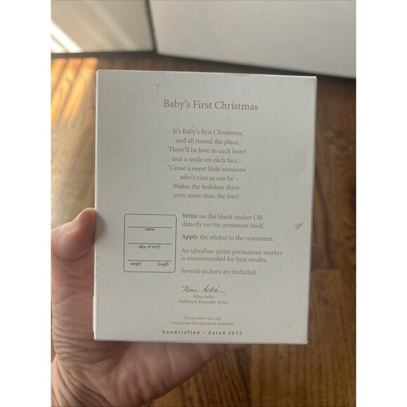 Hallmark Baby's First Christmas 2012 Christmas Tree Picture Keepsake Ornament - Picture 2 of 5